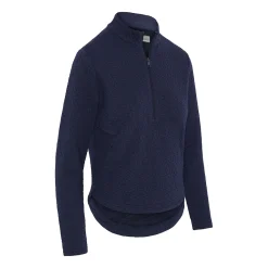 1/2 Zip Quilted Knit Sininen