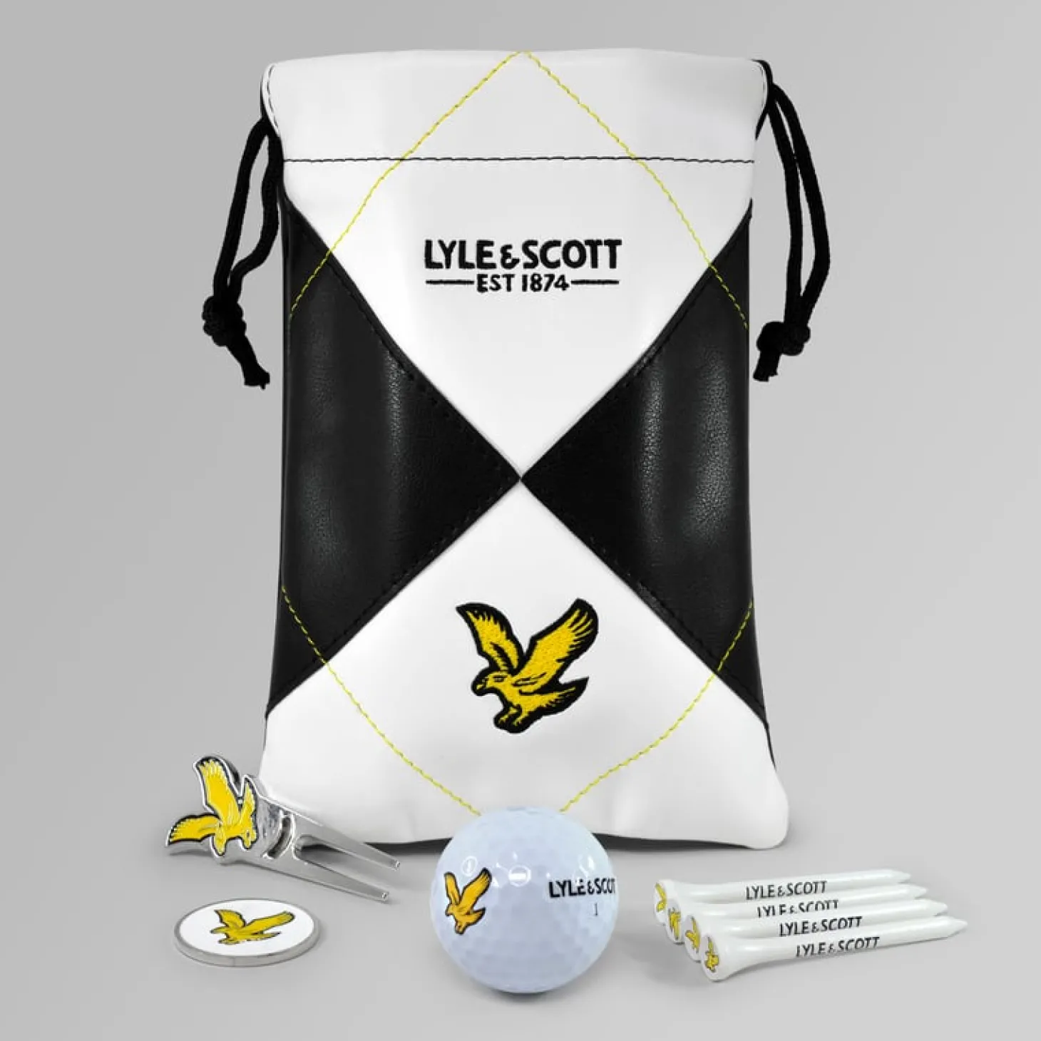 Argyle Tote Pouch Gift Set