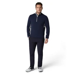 Blocked LS 1/4 Zip Pullover Sininen