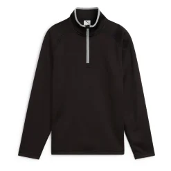Boys Waffle Fleece 1/4 Zip Musta