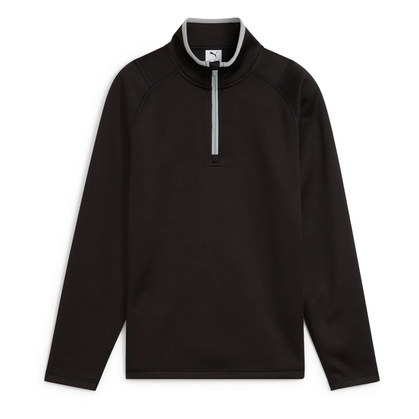 Boys Waffle Fleece 1/4 Zip Musta