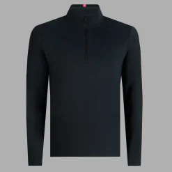 Brushed Back Tech Quarter Zip Musta