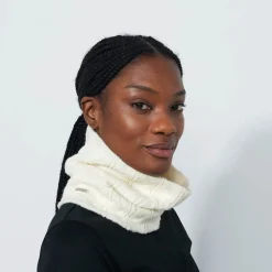 Cable Knit Neck Warmer Valkoinen