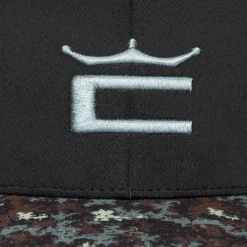 Camo Crown C Snapback Cap Musta