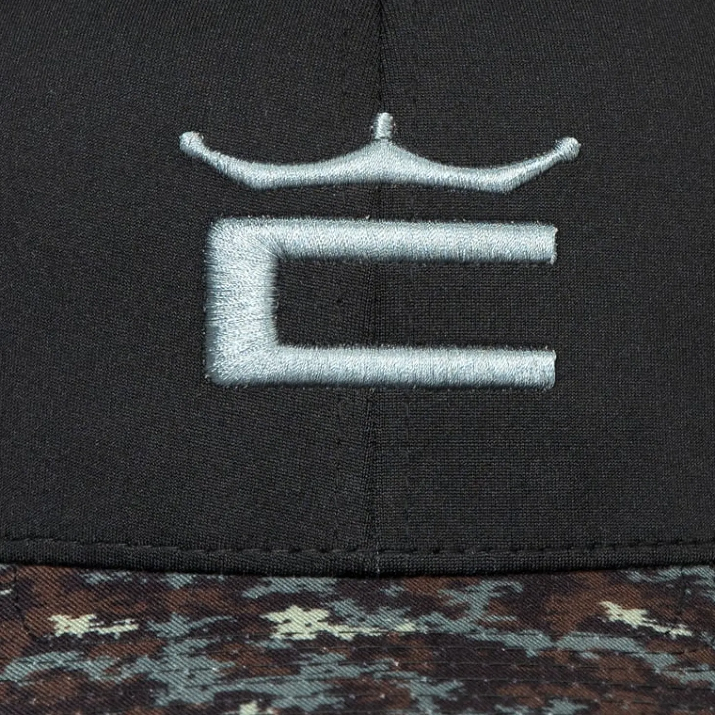 Camo Crown C Snapback Cap Musta