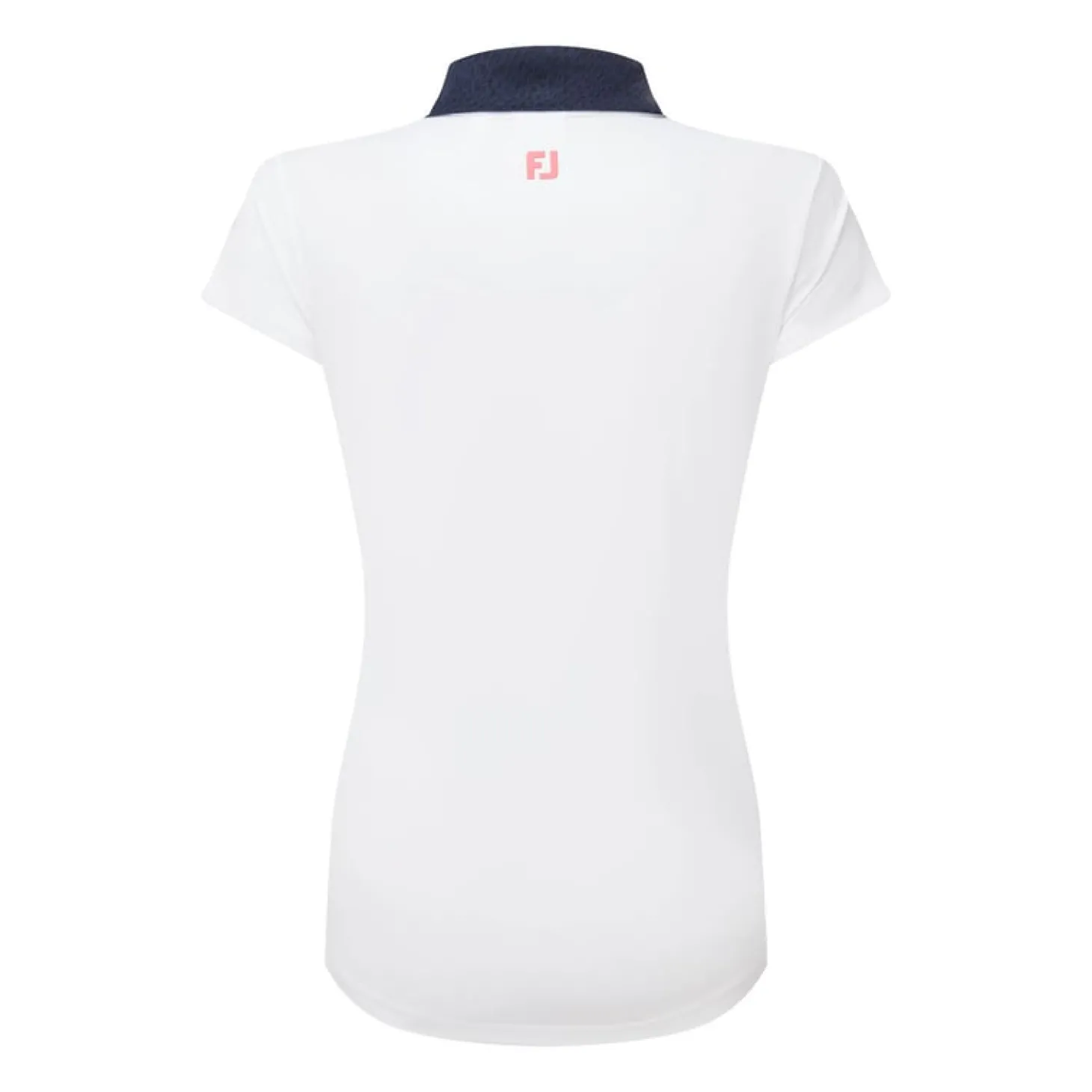 Cap Sleeve Print Trim Lisle Valkoinen