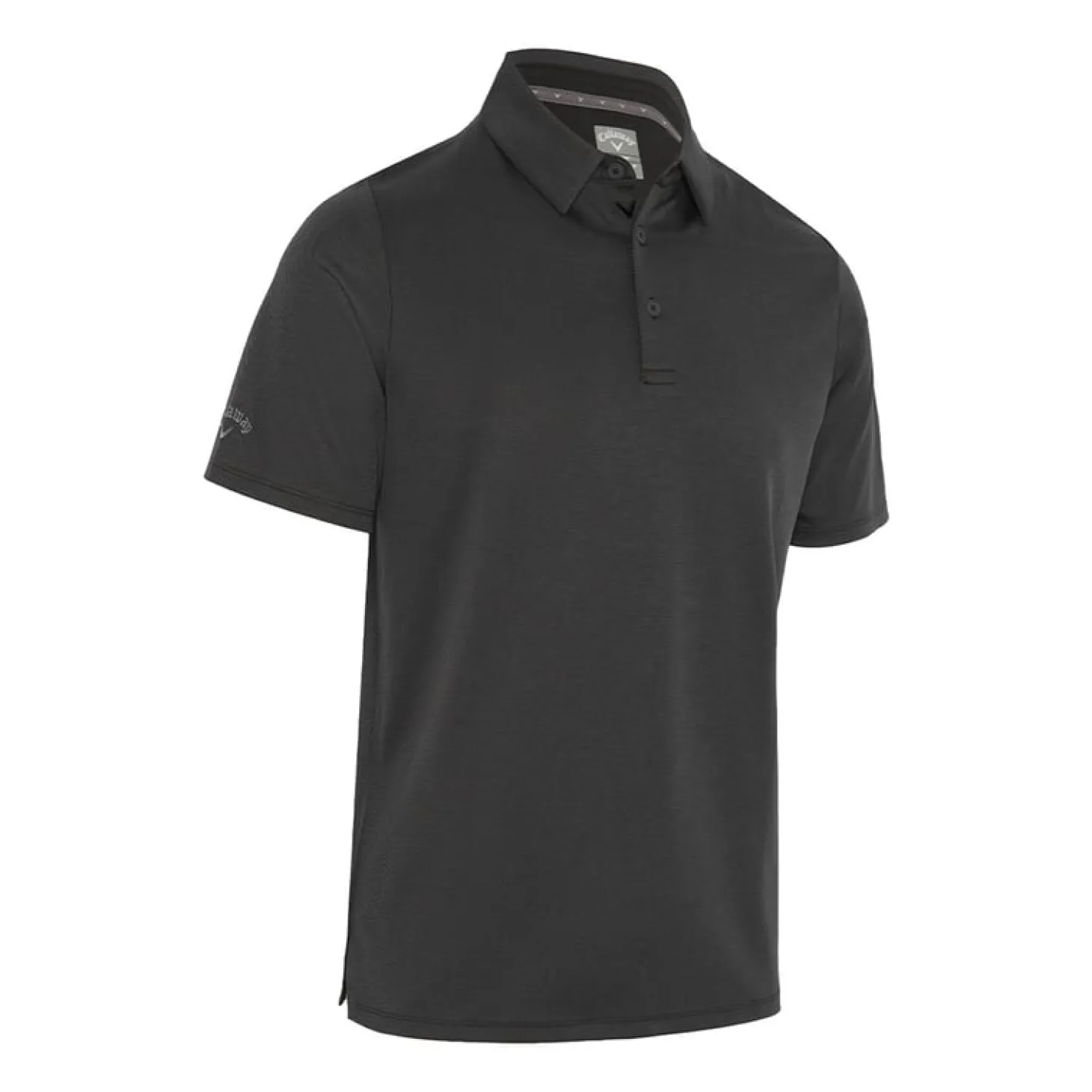 Chev Twill Jacquard Polo Musta