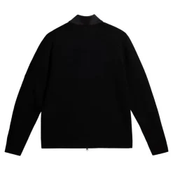Devin Hybrid Knit Zip Sweater Musta