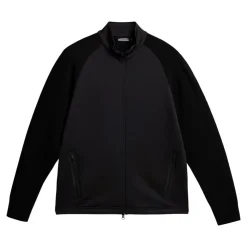 Devin Hybrid Knit Zip Sweater Musta