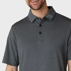 Emea Ss Ventilated Jacquard Polo Musta