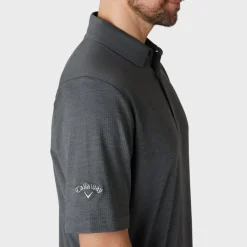Emea Ss Ventilated Jacquard Polo Musta