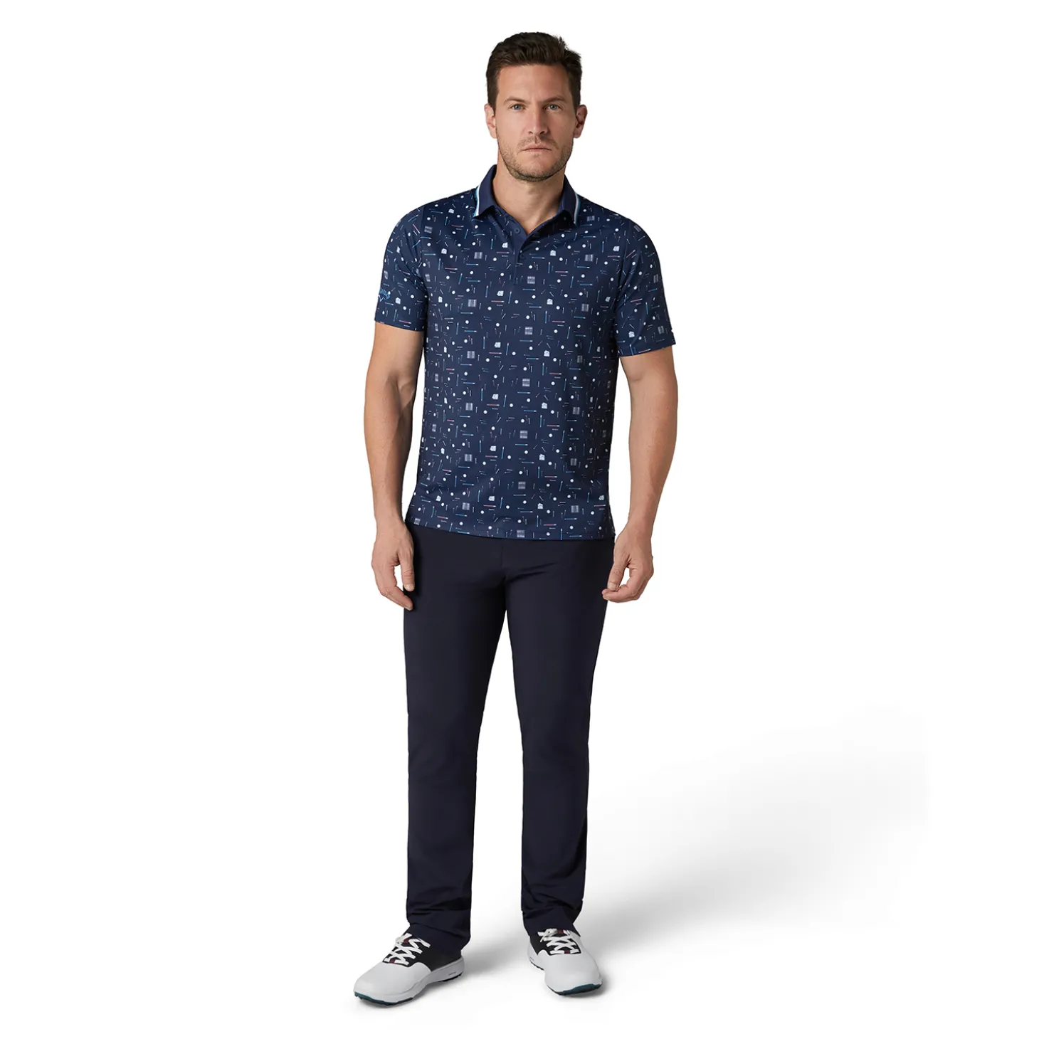 Golf Collection Print Polo Sininen