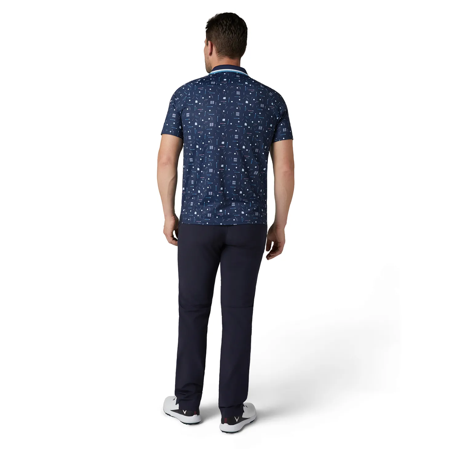 Golf Collection Print Polo Sininen