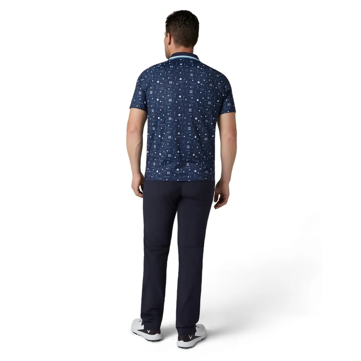 Golf Collection Print Polo Sininen