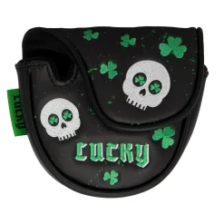 Headcover Putter Mallet Musta Vihreä