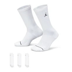 Jordan Everyday Crew Socks 3 Pairs Valkoinen