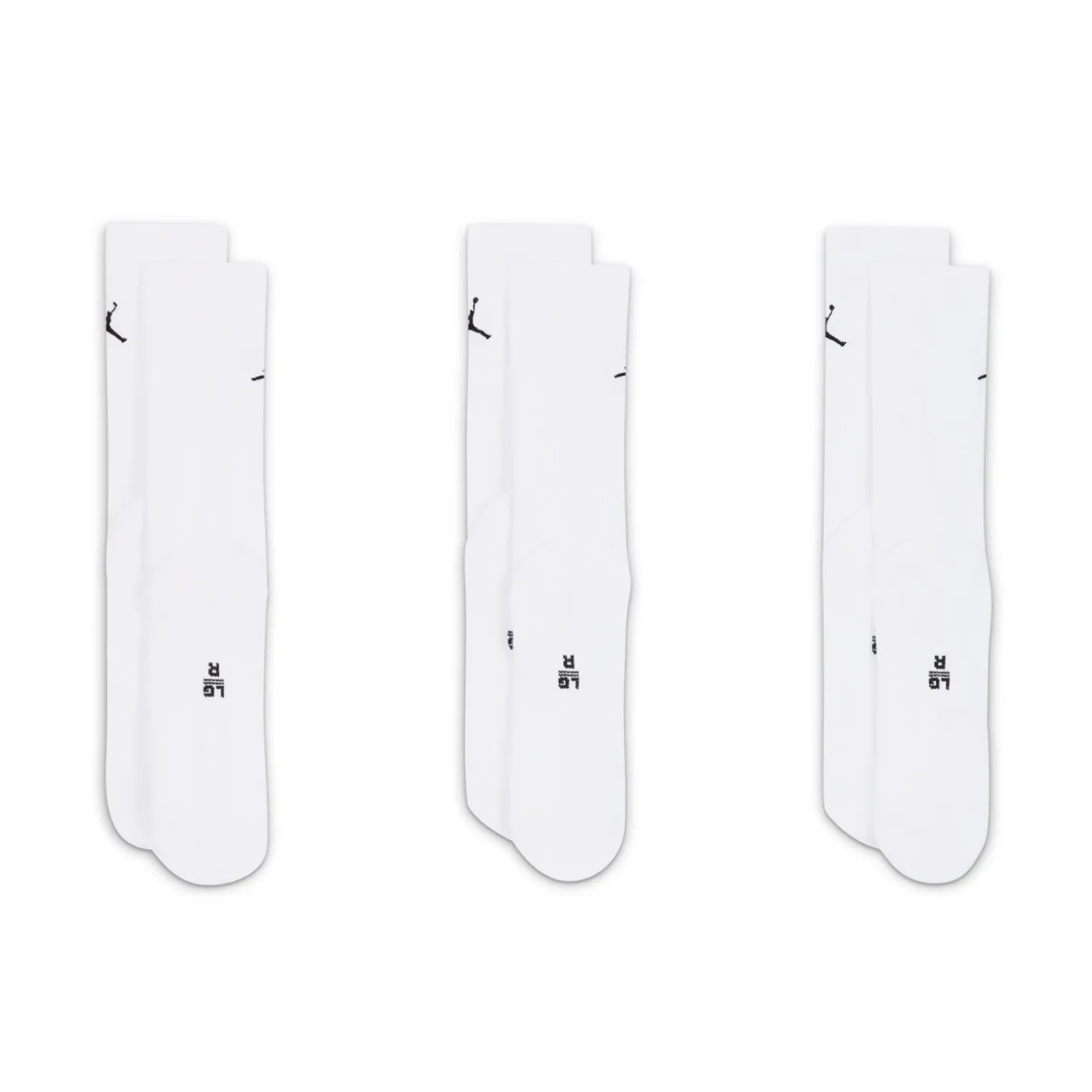 Jordan Everyday Crew Socks 3 Pairs Valkoinen