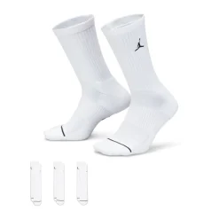 Jordan Everyday Crew Socks 3 Pairs Valkoinen