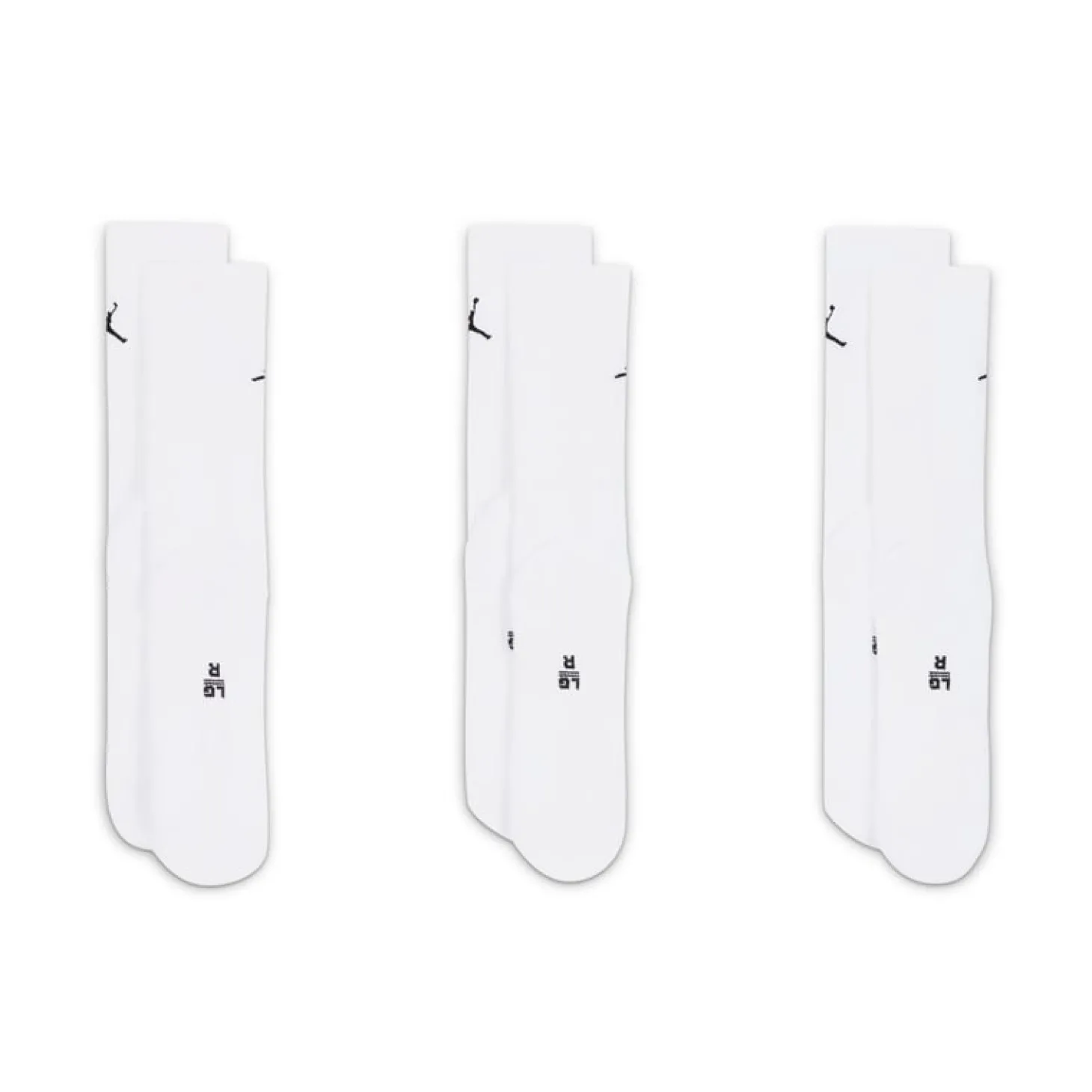 Jordan Everyday Crew Socks 3 Pairs Valkoinen