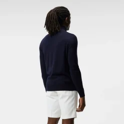 Kian Zipped Golf Sweater Sininen