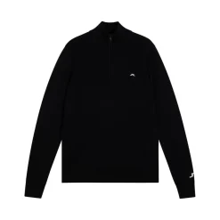 Kian Zipped Golf Sweater Musta