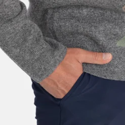 Lambswool Blend Argyle V-Neck Harmaa Sininen