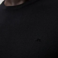 Lyle Merino Crew Neck Sweater Musta
