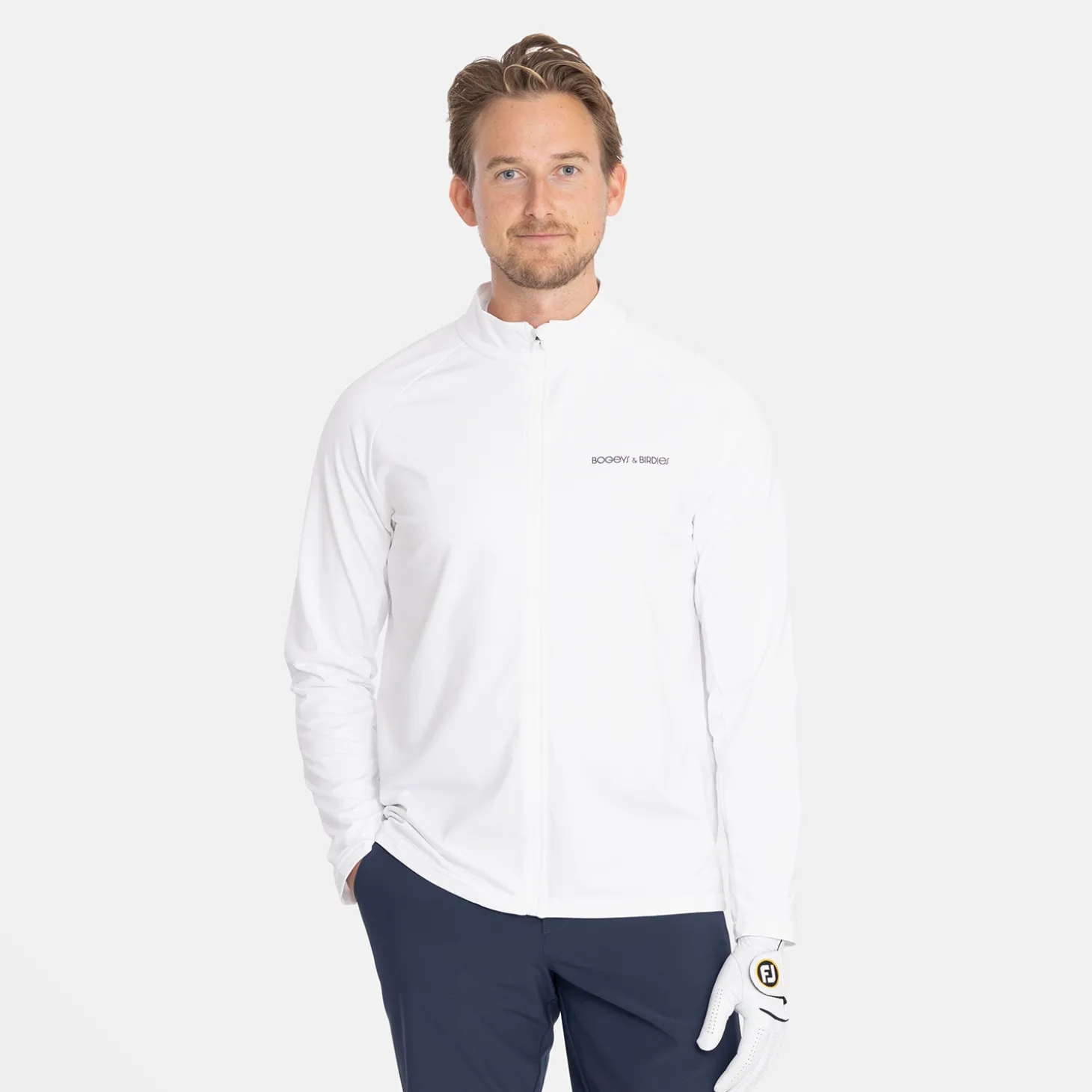 M Mid Layer LS Full-Zip Valkoinen