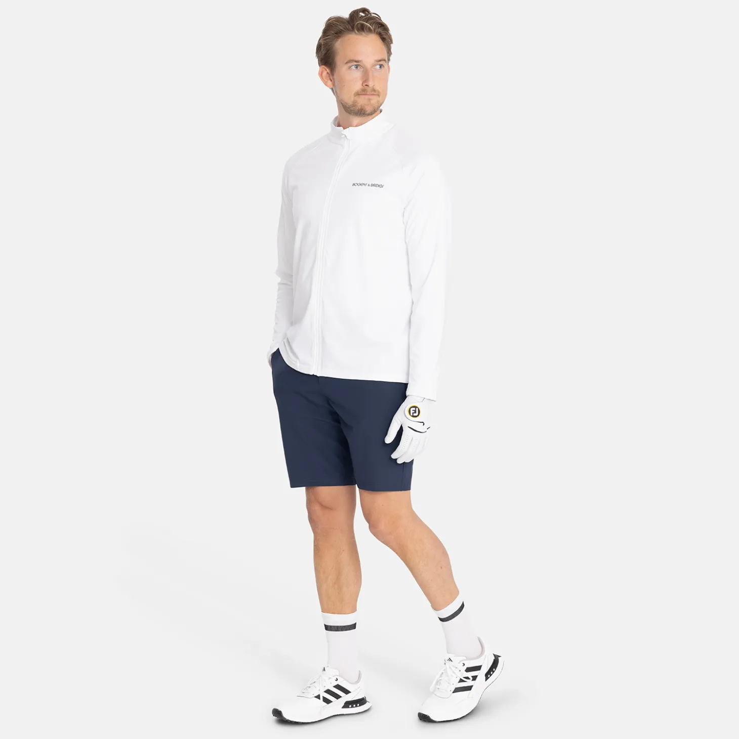 M Mid Layer LS Full-Zip Valkoinen