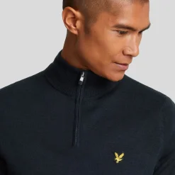 Merino Blend Quarter Zip Sininen