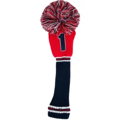 PomPom Headcover Driver Sininen Punainen