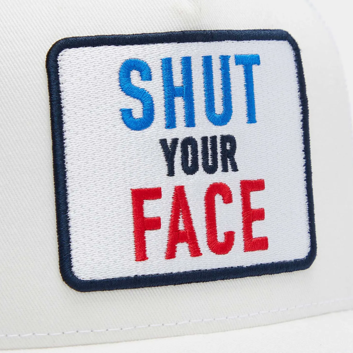 Shut Your Face Trucker Valkoinen