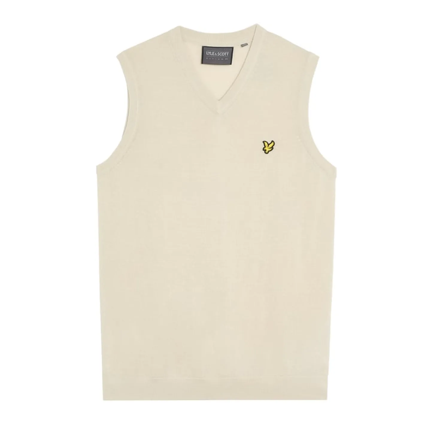 Slipover Merino Blend V-Neck Beige