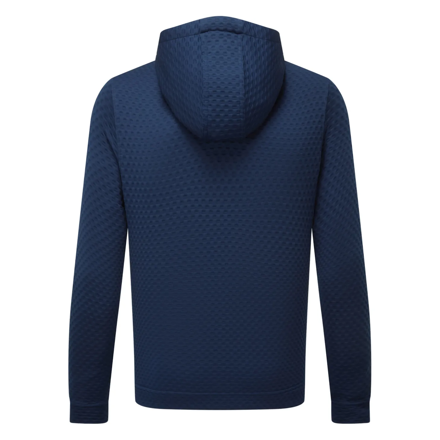 Textured Knit Hoodie Sininen