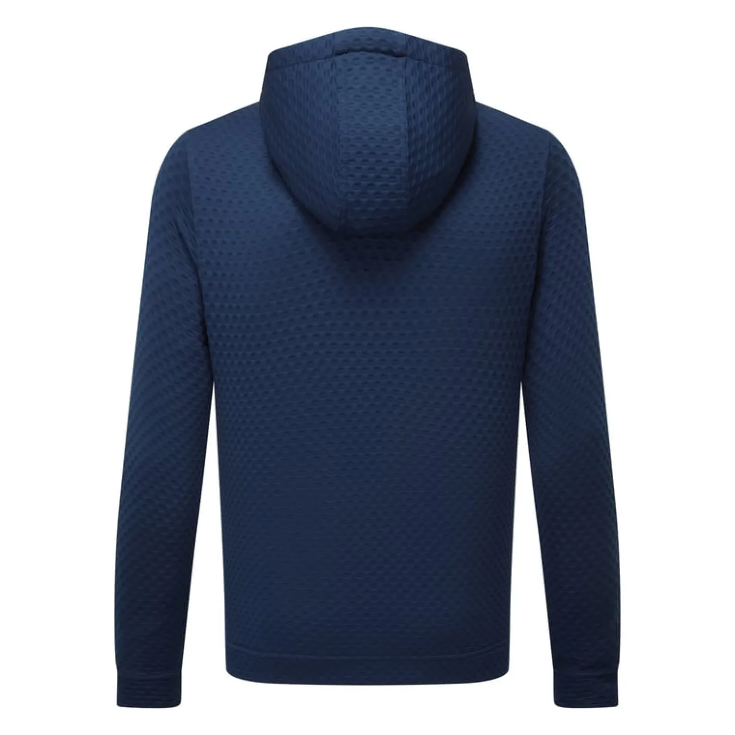 Textured Knit Hoodie Sininen