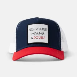 Trucker No Trouble Making a Double Sininen Punainen Valkoinen