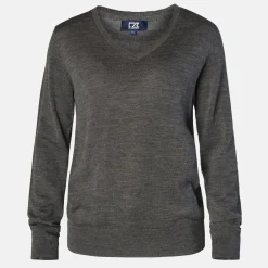 Vernon V-Neck Merino Harmaa
