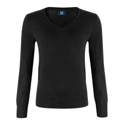 Vernon V-Neck Merino Musta