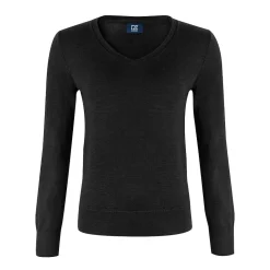 Vernon V-Neck Merino Musta
