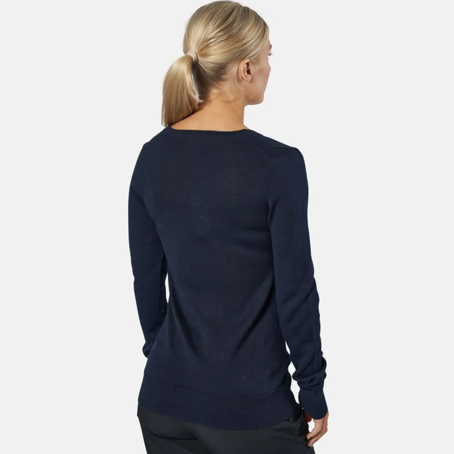 Vernon V-Neck Merino Sininen