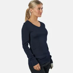Vernon V-Neck Merino Sininen