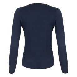 Vernon V-Neck Merino Sininen