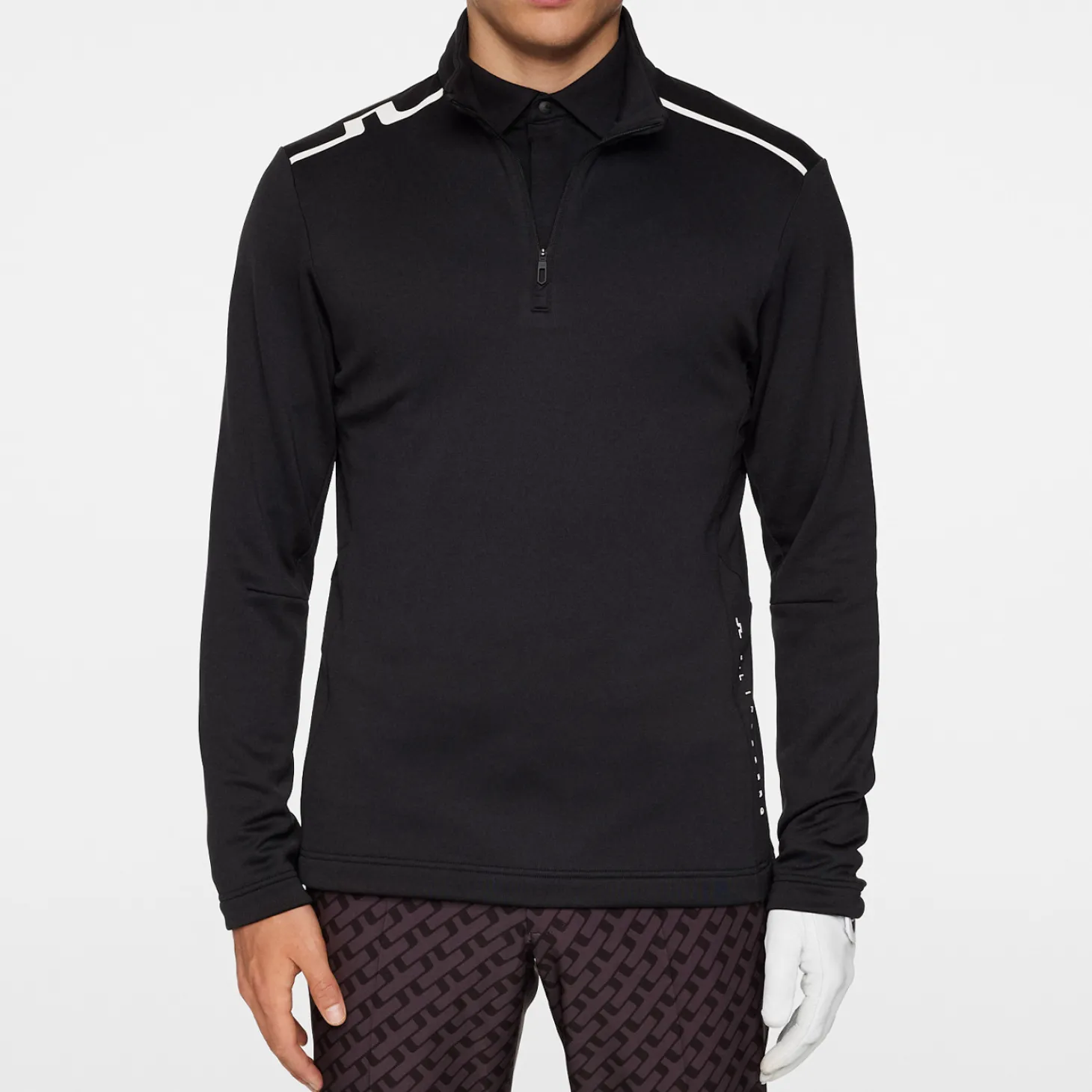 Vinnie Quarter Zip Mid Layer Musta