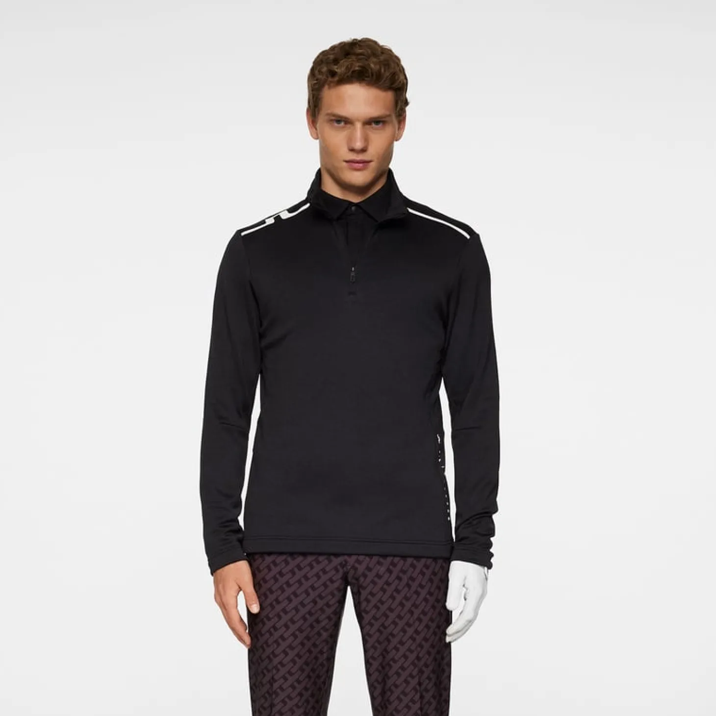Vinnie Quarter Zip Mid Layer Musta