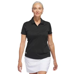 W Solid Performance Short Sleeve Polo Shirt Musta