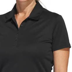 W Solid Performance Short Sleeve Polo Shirt Musta