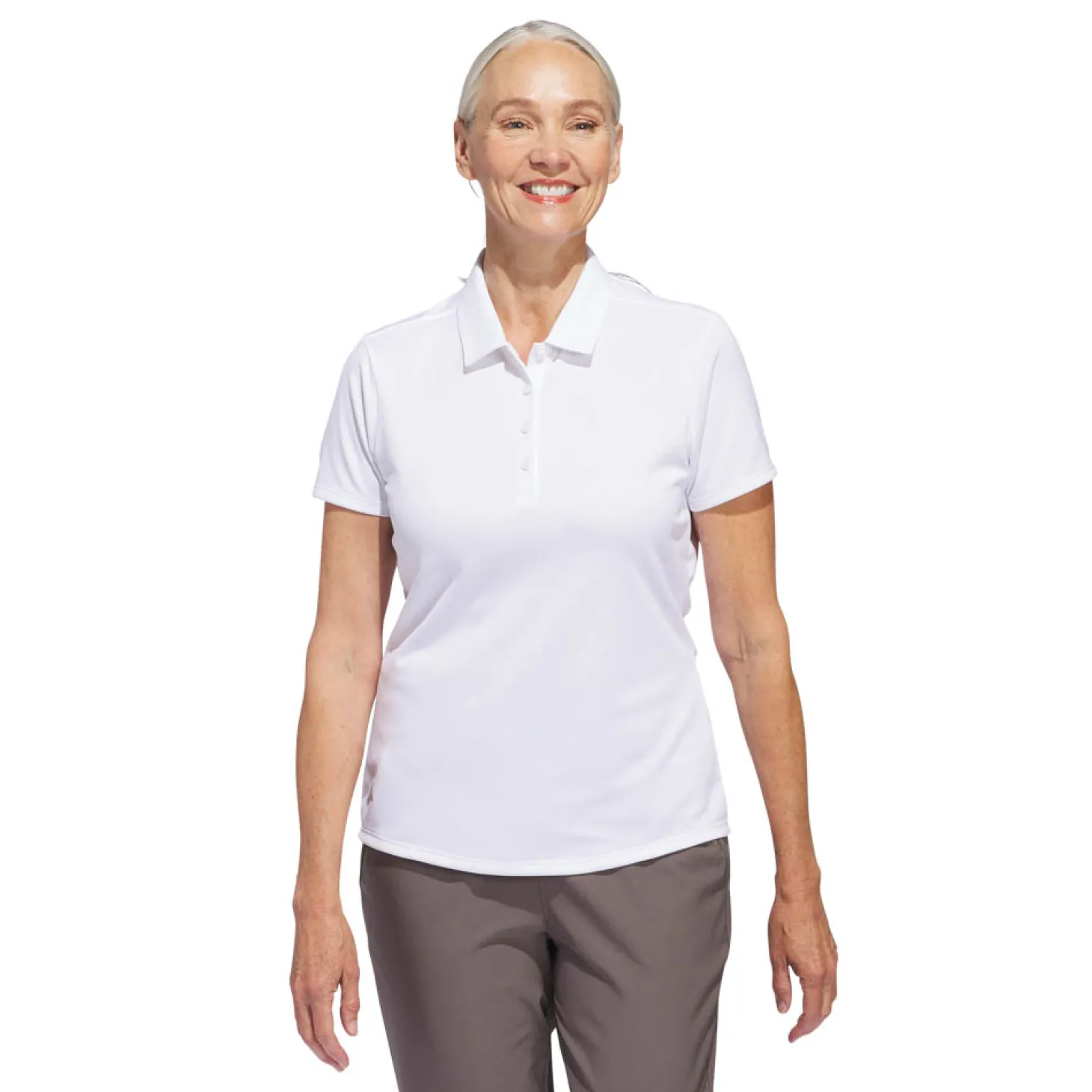 W Solid Performance Short Sleeve Polo Shirt Valkoinen