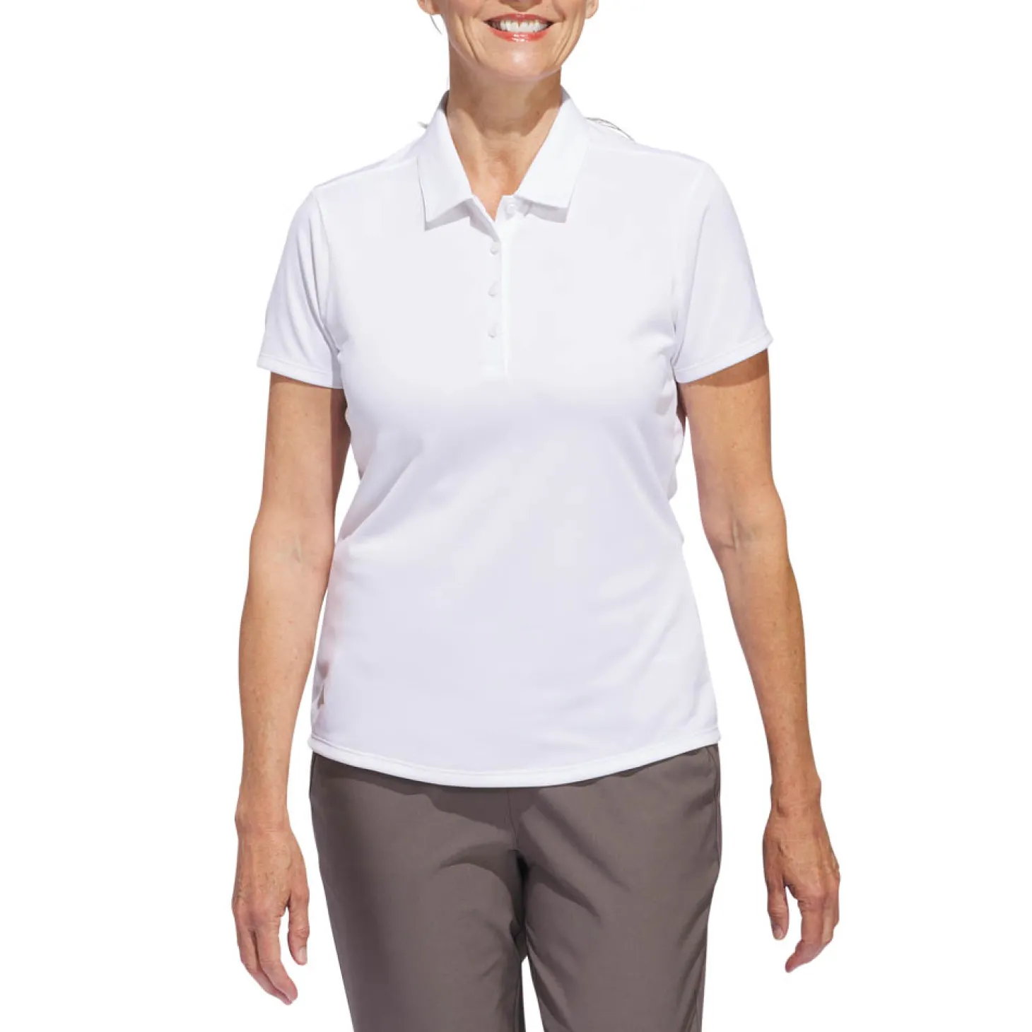 W Solid Performance Short Sleeve Polo Shirt Valkoinen