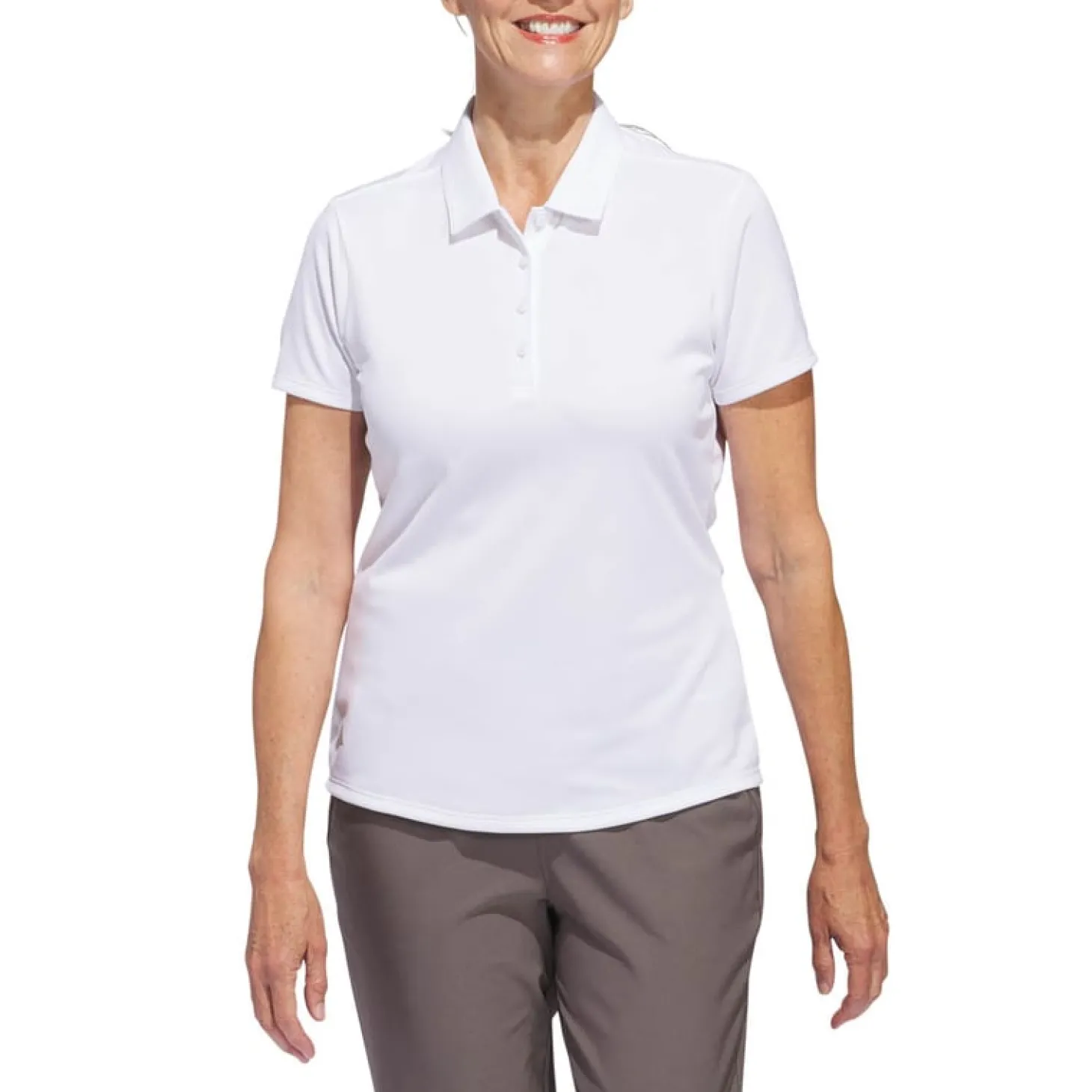 W Solid Performance Short Sleeve Polo Shirt Valkoinen