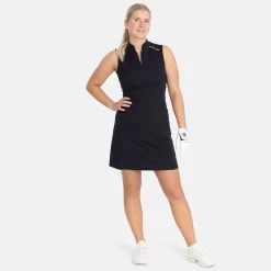 W Tech Dress Zip Collar Musta